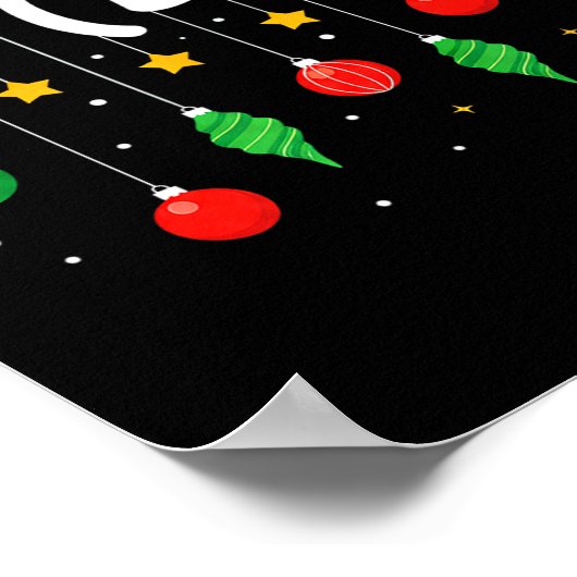 Fa (la) 8 Funny Christmas Santa Fa La Math Teacher Poster (Ecke)