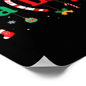 Fa (la)8 Funny Christmas Santa Fa La Math Teacher  Poster (Ecke)