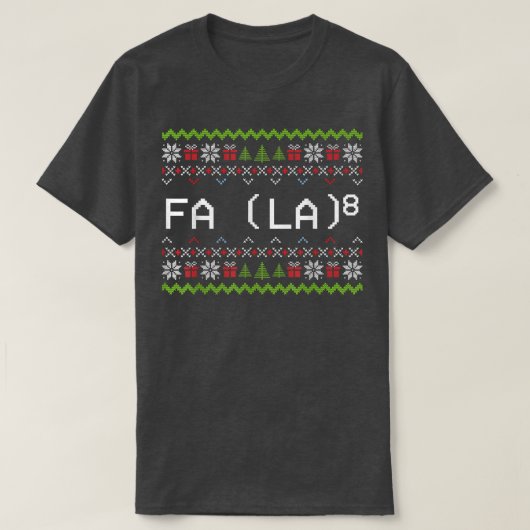 Fa La 8 Funny Christmas Santa Math Lehrer Xmas T-Shirt (Design vorne)
