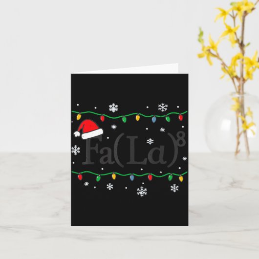 Fa (la) 8 Funny Math Teacher Christmas Ugly Sweate Karte (Gelbe Blume)