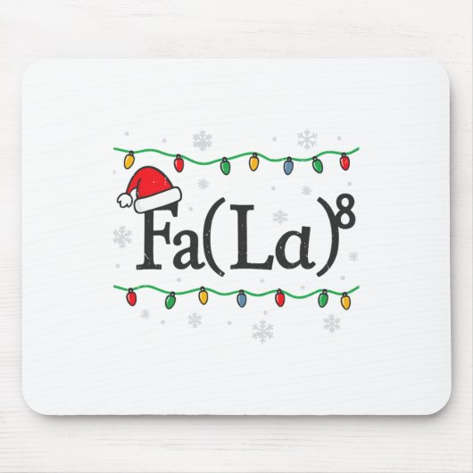 Fa (la) 8 Funny Math Teacher Christmas Ugly Sweate Mousepad (Vorne)