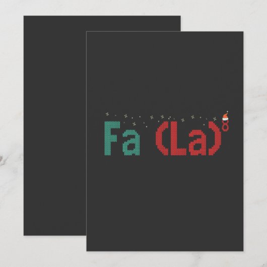 FA (LA)8 Funny Nerdy Math Weihnachtsgeschenk Dankeskarte (Vorne/Hinten)