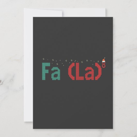 FA (LA)8 Funny Nerdy Math Weihnachtsgeschenk Einladung (Vorderseite)