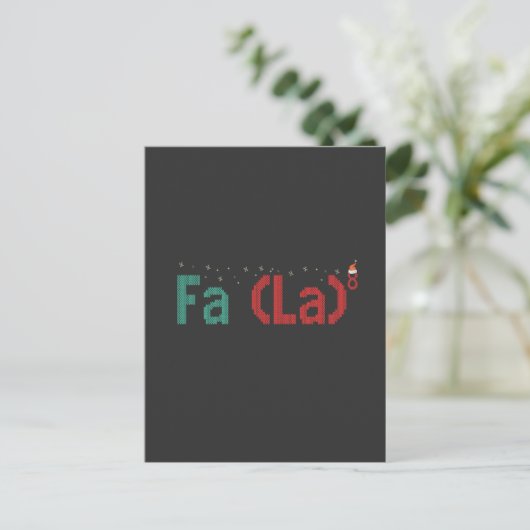FA (LA)8 Funny Nerdy Math Weihnachtsgeschenk Postkarte (Stehend Vorderseite)