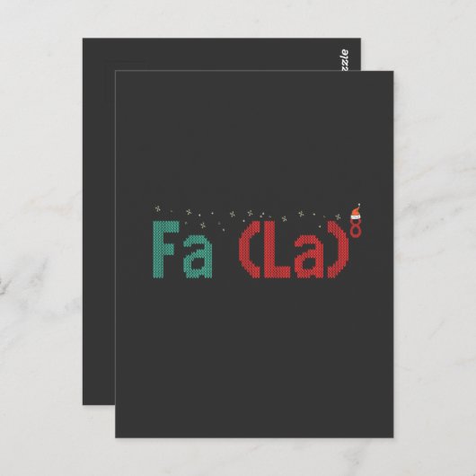FA (LA)8 Funny Nerdy Math Weihnachtsgeschenk Postkarte (Vorne/Hinten)