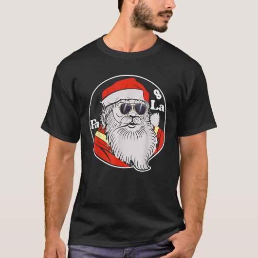 Fa La 8 Funny Weihnachten Weihnachtsmann Math Teac T-Shirt (Vorderseite)