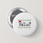Fa (la) 8 Lustiger Mathematik-Lehrer Weihnachten H Button (Vorne & Hinten)