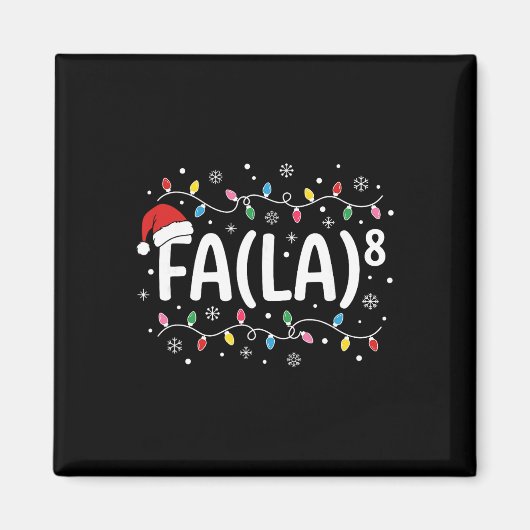 Fa La 8 Lustiger Weihnachtslied Santa-Mathe-Lehrer Magnet (Vorne)