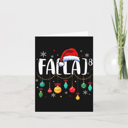 Fa (la) 8 Lustiger Weihnachtsmann Fa La Mathematik Karte (Vorderseite)