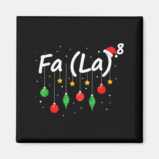 Fa (la) 8 Lustiger Weihnachtsmann Fa La Mathematik Magnet (Vorne)