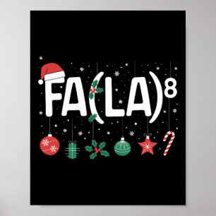 Fa (la)8 Lustiges Weihnachten Santa Fa La Matheleh Poster