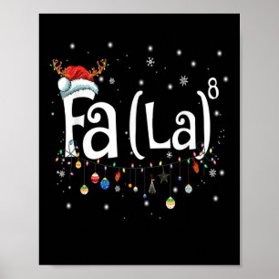 Fa (la)8 Spaß Weihnachten Weihnachtsfeier La Math  Poster