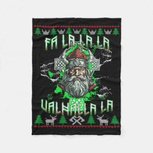 Fa La 8 Valhalla Weihnachtsmannmütze Viking Skull  Fleecedecke