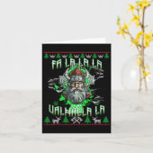 Fa La 8 Valhalla Weihnachtsmannmütze Viking Skull Karte (Gelbe Blume)