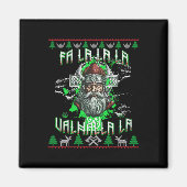 Fa La 8 Valhalla Weihnachtsmannmütze Viking Skull  Magnet (Vorne)