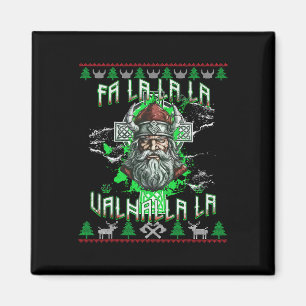 Fa La 8 Valhalla Weihnachtsmannmütze Viking Skull  Magnet