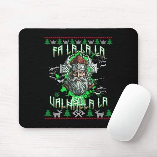 Fa La 8 Valhalla Weihnachtsmannmütze Viking Skull Mousepad (Mit Mouse)
