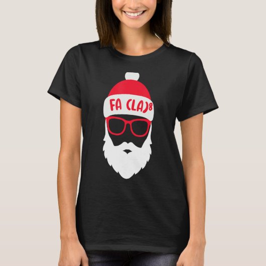 FA LA 8 Weihnachtsfeier Santa Fa La Math T-Shirt (Vorderseite)