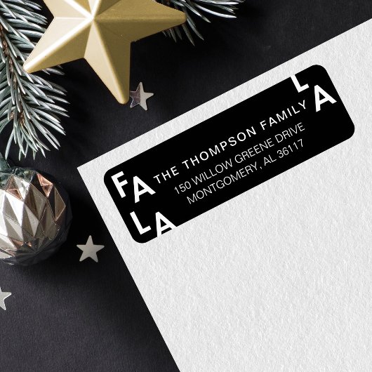 Fa La Bold Letters Minimalistisch Modernes Black