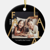 Fa La Bold Letters Minimalistisch Modernes Foto Gl Keramik Ornament (Vorne)