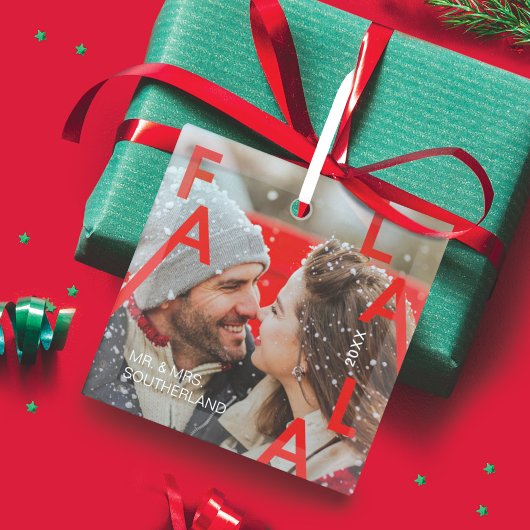 Fa La Bold Letters Minimalistisch Modernes Foto Ornament Aus Glas