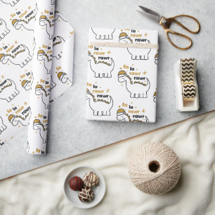 Fa La Brüllen Brüllen Dinosaurier Geschenkpapier