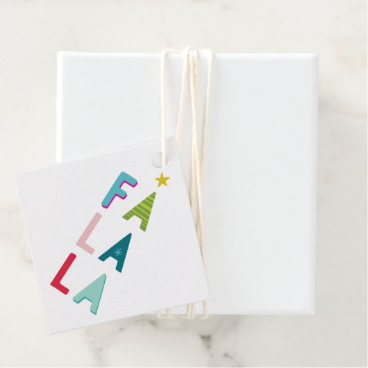 FA LA CHRISTMAS GIFT Spaß kühl leuchtend bunt. Geschenkanhänger (Beispiel)