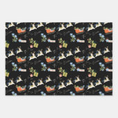Fa La Christmas Llama Rentiers Sleigh Pattern Geschenkpapier Set (Vorderseite 3)
