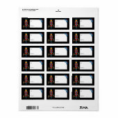 Fa la Christmas Nutcracker auf und ab dem Black La Adressaufkleber (Vorne)