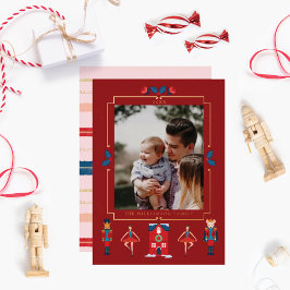 Fa La Christmas Nutcracker Ballet Dancer Folien Feiertagskarte