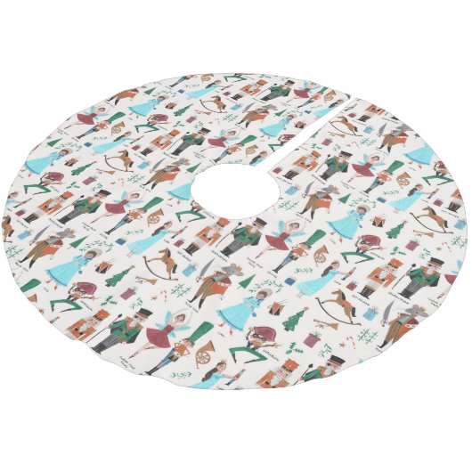 Fa La Christmas Nutcracker Ballet Dancer Polyester Weihnachtsbaumdecke (Schrägansicht)