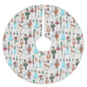 Fa La Christmas Nutcracker Ballet Dancer Polyester Weihnachtsbaumdecke (Vorderseite)