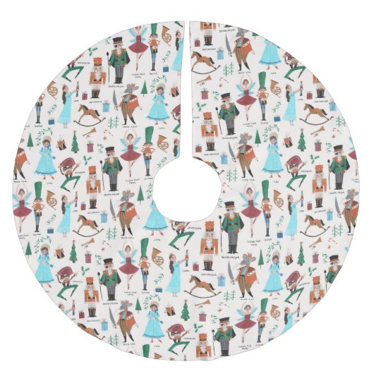 Fa La Christmas Nutcracker Ballet Dancer Polyester Weihnachtsbaumdecke (Vorderseite)