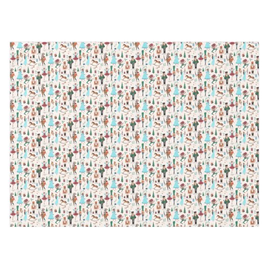 Fa La Christmas Nutcracker Ballet Dancer Tischdecke (Vorderseite (Horizontal))