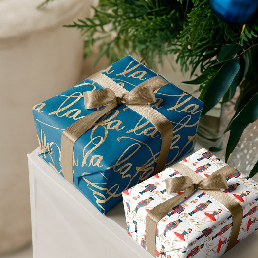 Fa La Christmas Nutcracker Charaktere Geschenkpapier Set