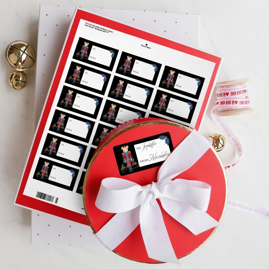 Fa La Christmas Nutcracker Mouse King To & From Adressaufkleber