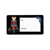 Fa La Christmas Nutcracker Mouse King To & From Adressaufkleber (Vorne)
