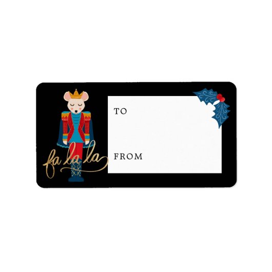 Fa La Christmas Nutcracker Mouse King To & From Adressaufkleber (Vorne)
