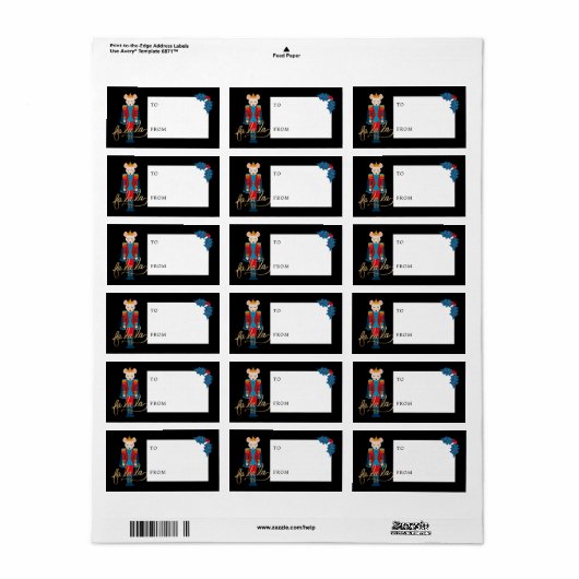 Fa La Christmas Nutcracker Mouse King To & From Adressaufkleber (Vorne)