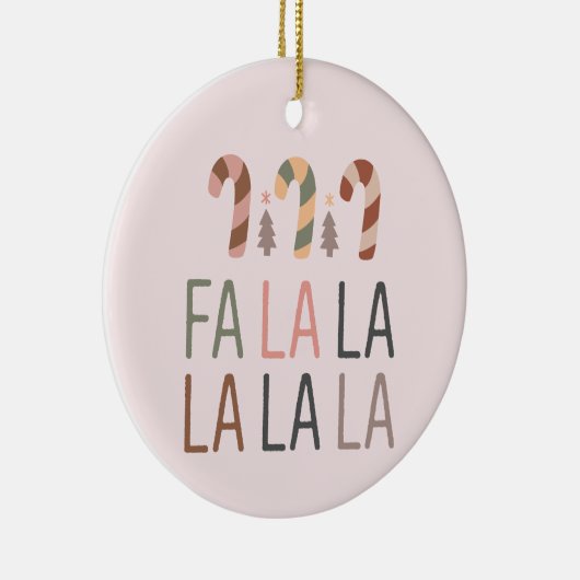 Fa La Christmas Retro Boho Tree Candycane Keramik Ornament (Rechts)
