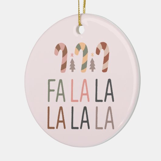 Fa La Christmas Retro Boho Tree Candycane Keramik Ornament (Links)