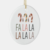 Fa La Christmas Retro Boho Tree Candycane Keramik Ornament (Rechts)