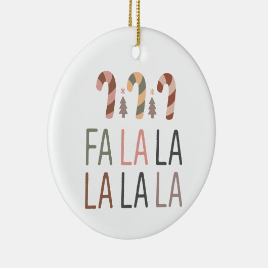 Fa La Christmas Retro Boho Tree Candycane Keramik Ornament (Rechts)