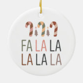 Fa La Christmas Retro Boho Tree Candycane Keramik Ornament (Hinten)