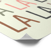 Fa La Christmas Retro Boho Tree Candycane Poster (Ecke)