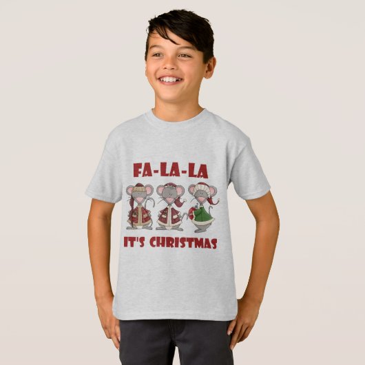 Fa La Christmas T - Shirt und Geschenke (Vorne ganz)