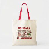 Fa La Christmas T - Shirt und Geschenke Tragetasche (Vorne)