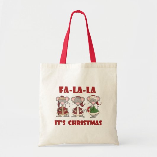 Fa La Christmas T - Shirt und Geschenke Tragetasche (Vorne)