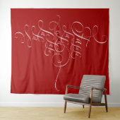Fa la - Deck the Halls - Weihnachtskalligrafie Wandteppich (Beispiel (Horizontal))