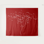 Fa la - Deck the Halls - Weihnachtskalligrafie Wandteppich (Vorderseite (Horizontal))
